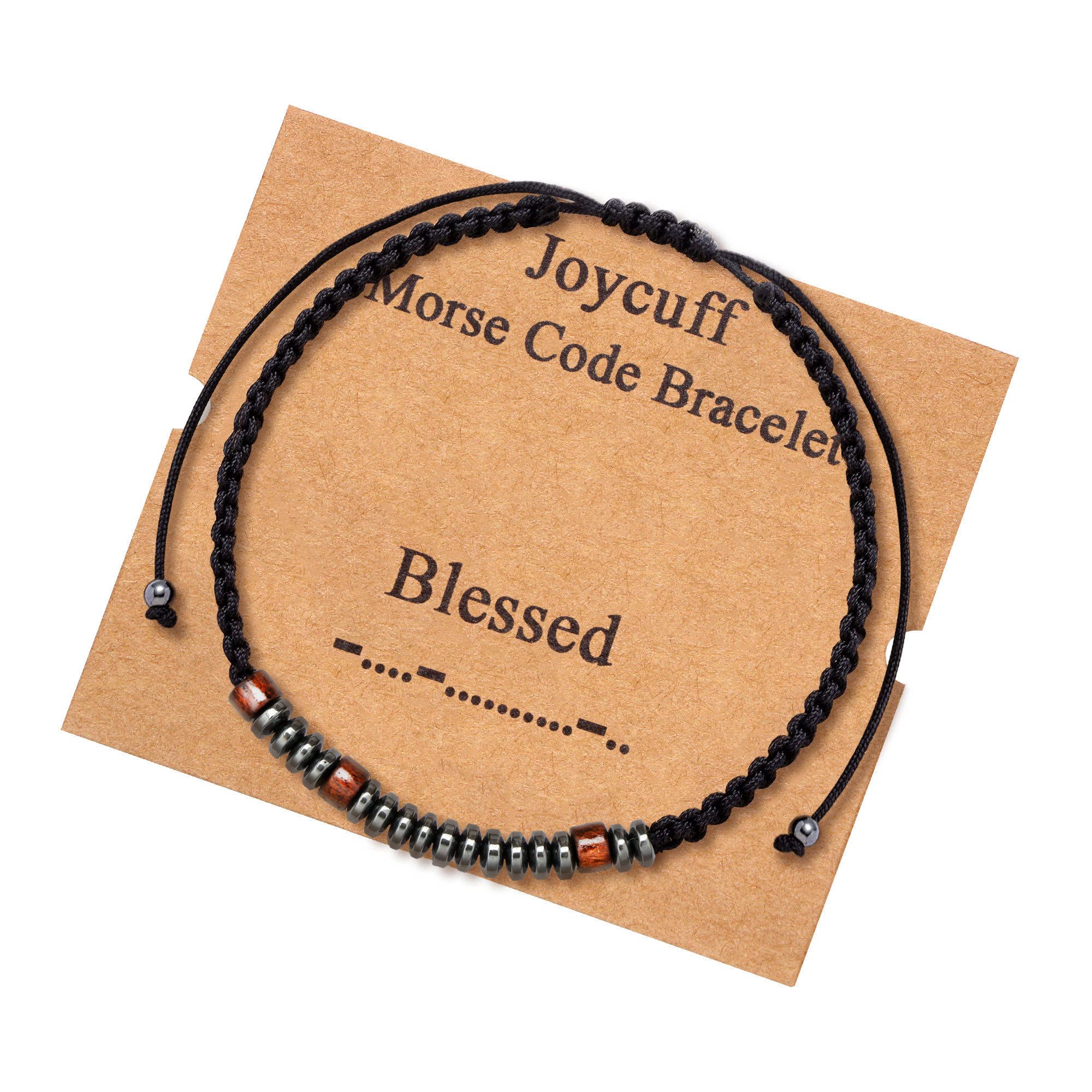 Morse Code Bracelet for Men & Women - Adjustable Silk Beaded Wrap Bracelet - Inspirational Jewelry Gift for Her, Mom, Wife, Sister, Daughter, Girlfriend - Perfect for Daily Wear, Special Occasions & Thoughtful Gifting