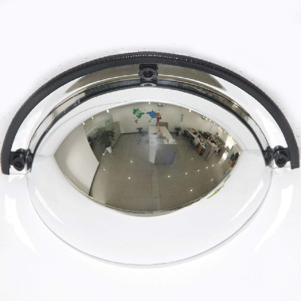 Xiao Jian - 24-Inch Panoramic Half Dome Convex Safety Mirror, 1/4 Spherical Design with 180° Wide Viewing Angle, Shatterproof Acrylic for Enhanced Security - Ideal for Retail Stores, Office Buildings, Warehouses & Industrial Workshops (60cm/24inch) - Perfect for Blind Spot Monitoring & Traffic Flow Optimization