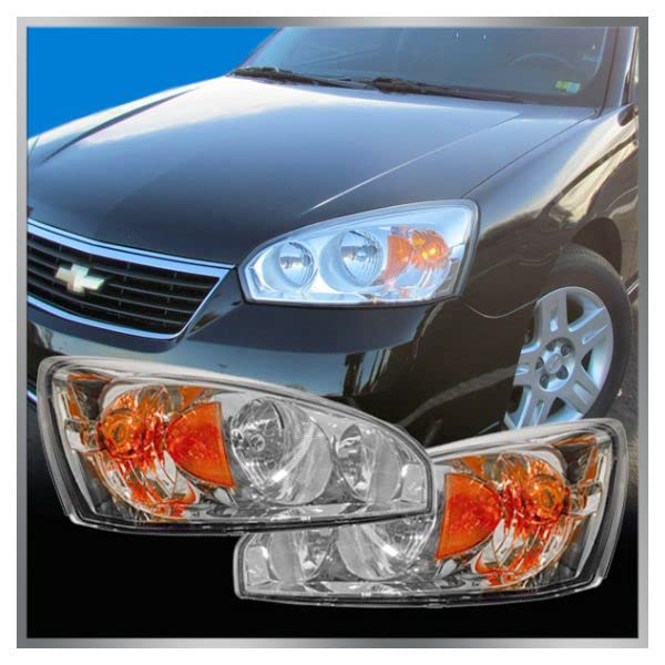 2004-2008 Chevrolet Malibu Headlight Assembly Set - Driver & Passenger Side Replacement (GM2502235 & GM2503235 Compatible) - Perfect for Night Driving & Foggy Conditions