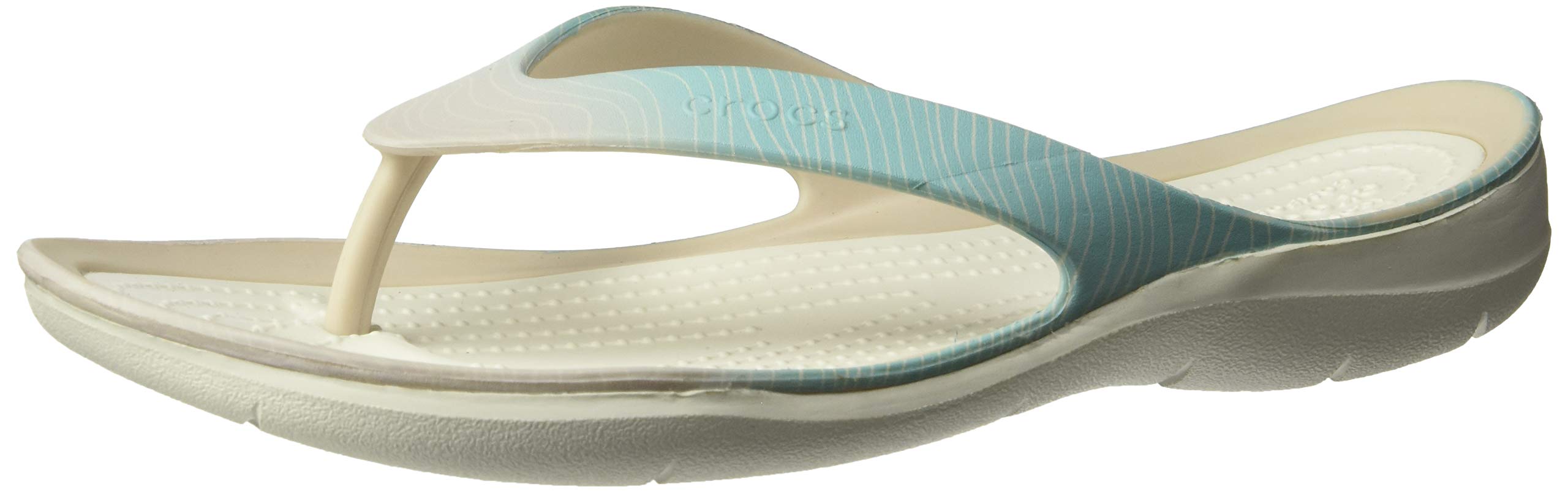 Crocs Women's Swiftwater Flip Flop Sandals - Comfortable Pool & Beach Slides in Ombre/White | Perfect for Summer, Vacation & Water Activities