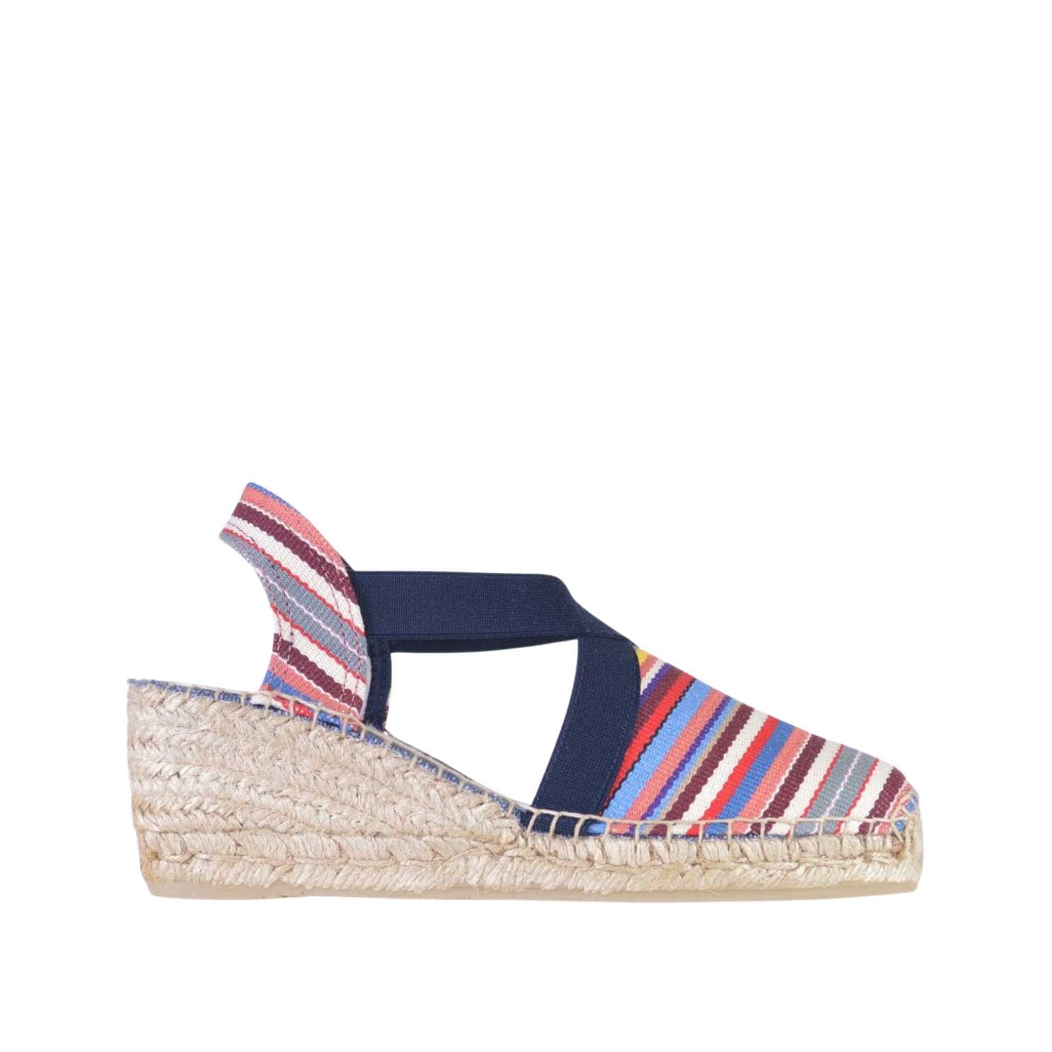 Women's Striped Cotton Blend Wedge Espadrilles - Comfortable Summer Shoes for Beach, Casual Outings & Everyday Wear | Tarbes
