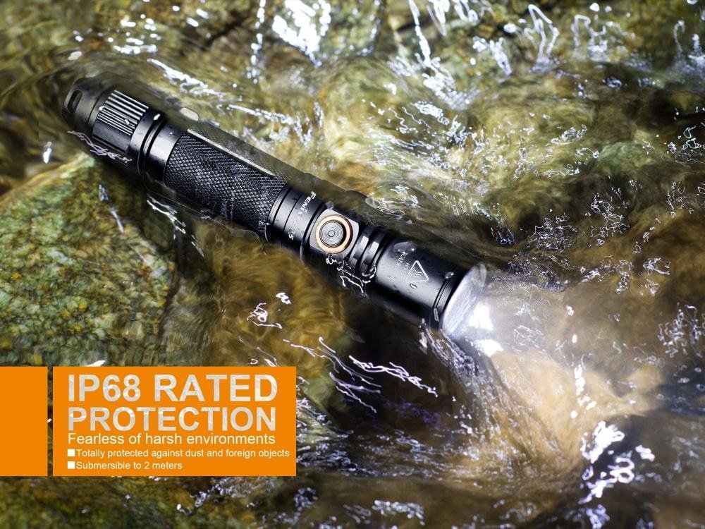 Fenix PD35 V2.0 1000 Lumen Tactical Flashlight with 2 Rechargeable Batteries, X2 Charger & CR123A Batteries - Perfect for Camping, Hiking, Emergency & Outdoor Adventures