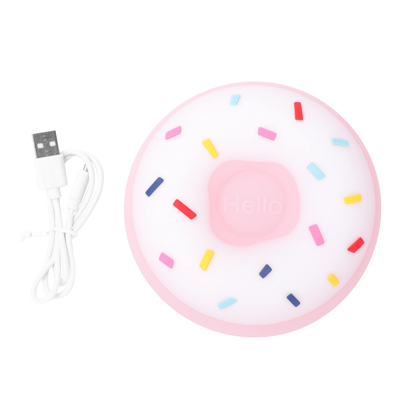**Beaupretty Cute Silicone Donut-Shaped Night Light - USB-Powered LED Bedside Lamp for Girls, Nursery, Bedroom - Perfect for Anniversary, Wedding & Desk Decor**    *(Ideal for kids' rooms, cozy bedrooms, romantic weddings, or as a thoughtful gift!)*
