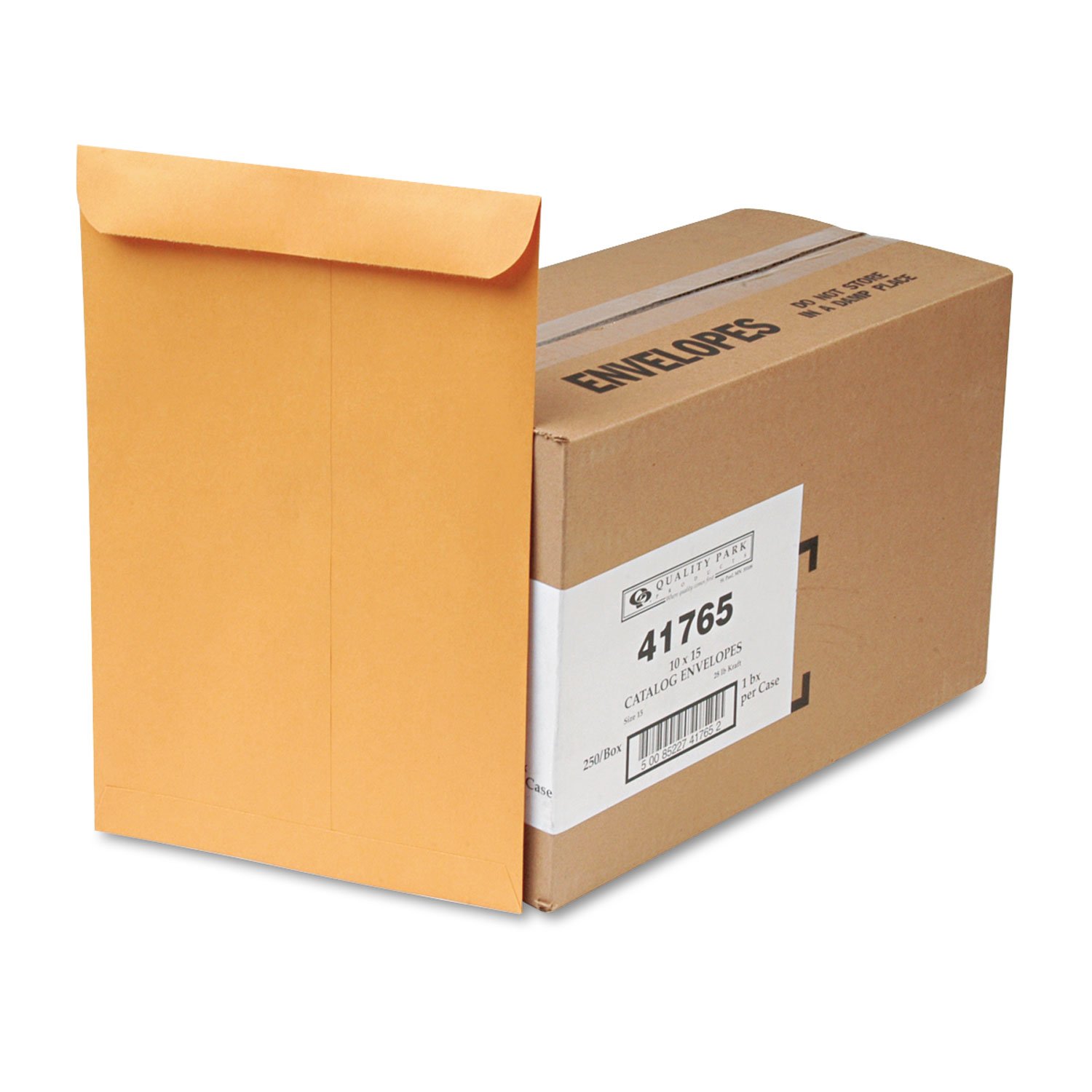 Kraft Gummed Catalog Envelopes 10x15 Inches - 28 Lbs Stock - Pack of 250 - Perfect for Mailing Brochures, Catalogs & Business Documents