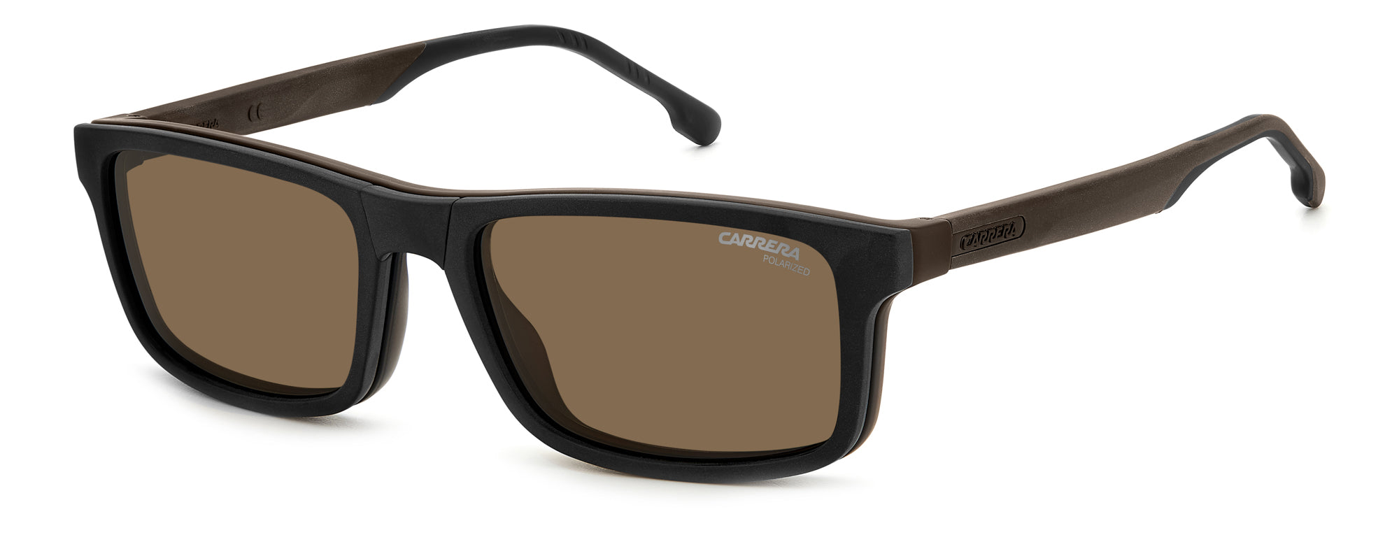 Carrera 8057/CS Clip-On Sunglasses - Polarized UV Protection for Men & Women - Perfect for Driving, Running, and Outdoor Sports