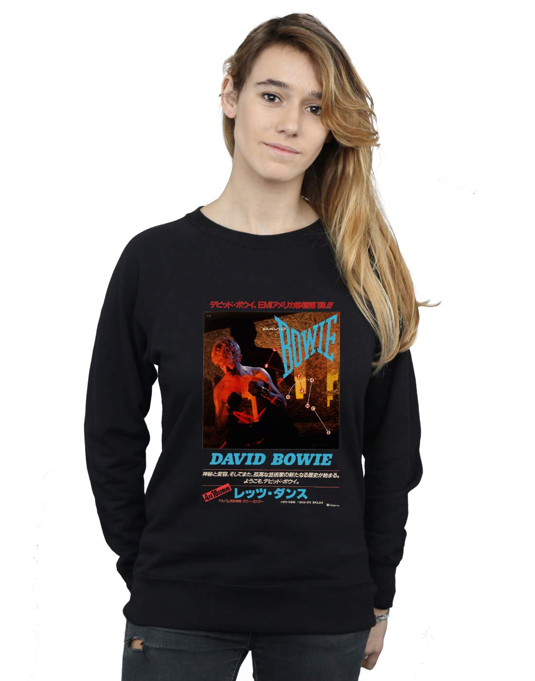 David Bowie Women's Asian Poster Graphic Sweatshirt | Vintage Music Tee for Fans | Perfect for Concerts & Casual Wear