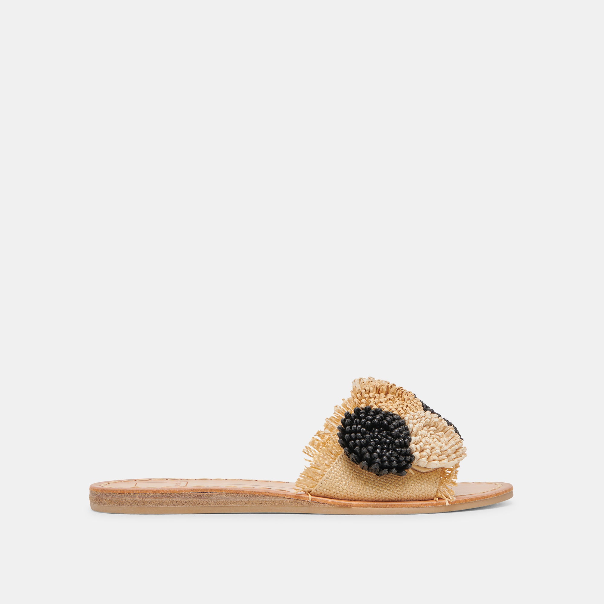 DANELA Women's Black Natural Raffia Sandals - Comfortable & Stylish Summer Beach Shoes for Walking, Travel & Outdoor Activities