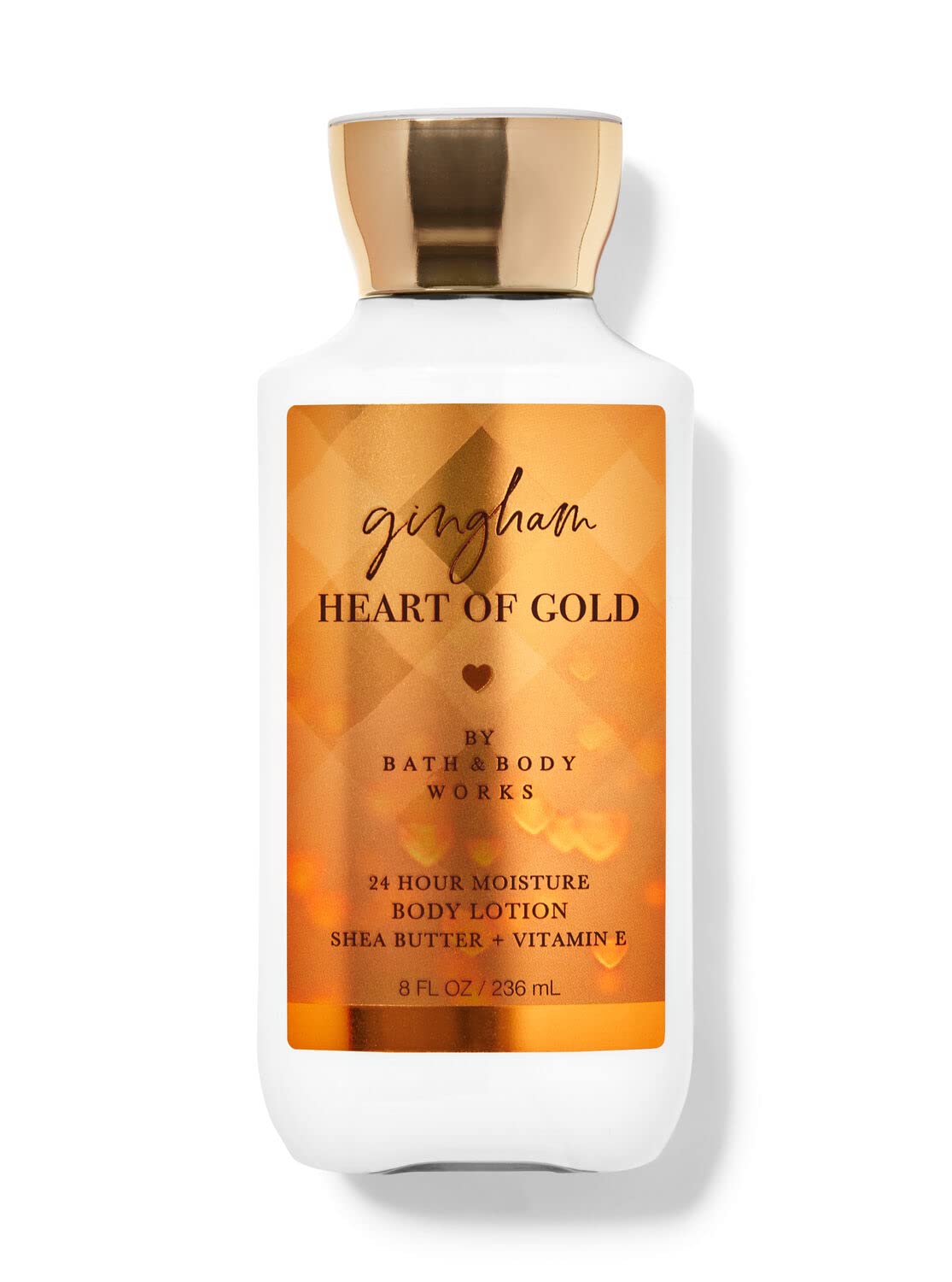 Bath & Body Works Gingham Heart of Gold 24-Hour Moisture Body Lotion - 3 Full Size Bottles for Daily Hydration & Soft Skin | Perfect for Gift Sets, Travel & Home Spa Days