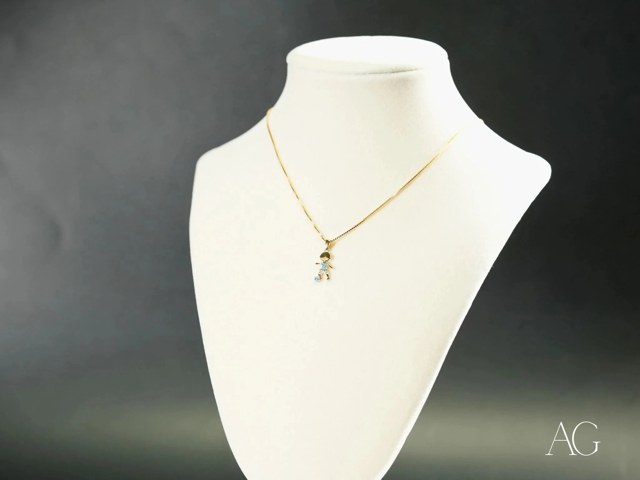 Golden Charm CZ Doll Pendant Necklace - Elegant Cubic Zirconia Jewelry for Women, Girls | Perfect Gift for Birthday, Anniversary, Valentine's Day