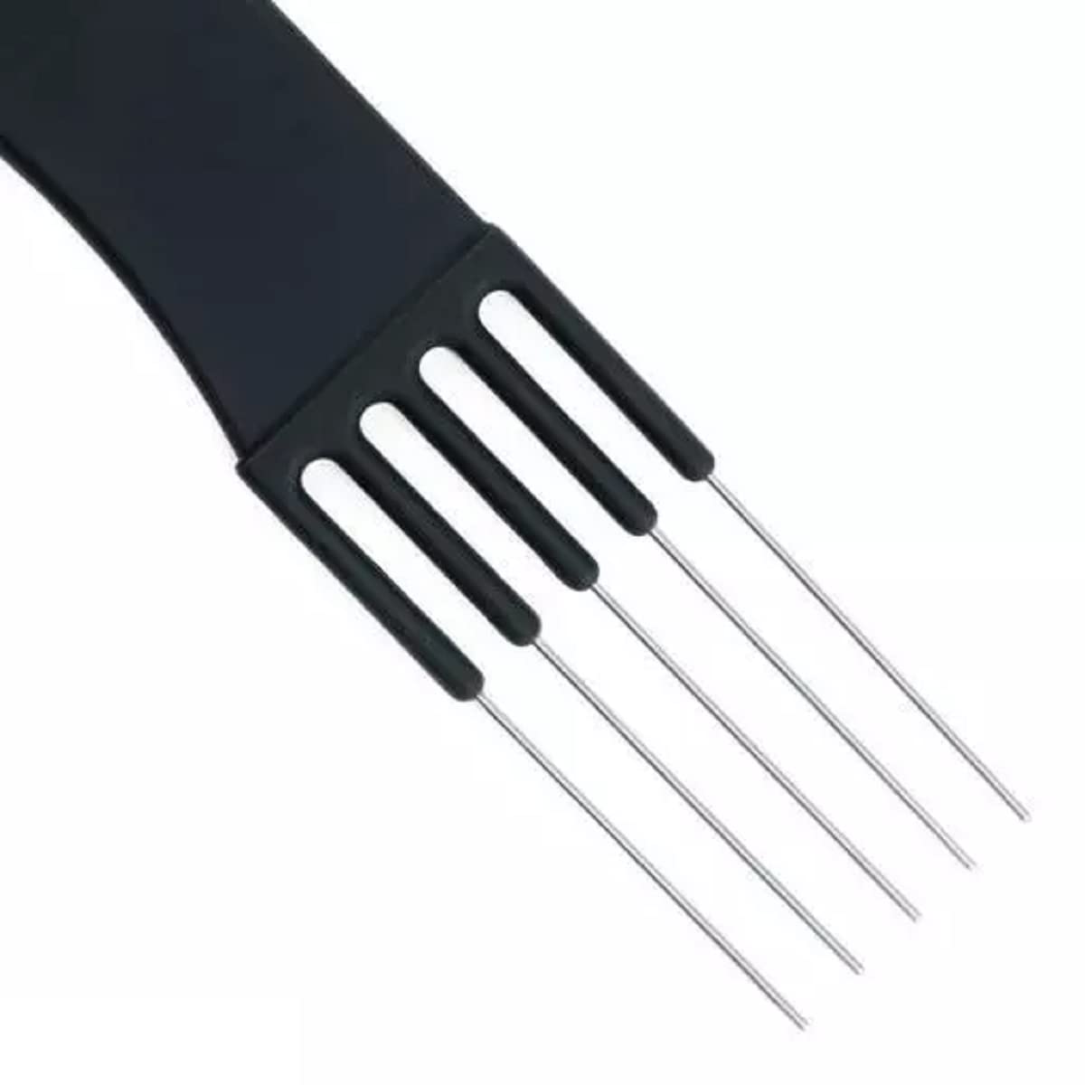 ZAUKY 5-Prong Metal Tail Comb - Carbon Fiber Anti-Static & Heat Resistant Hair Styling Tool (2-Pack, Multicolor) - Perfect for Salon Styling, Braiding & Updos
