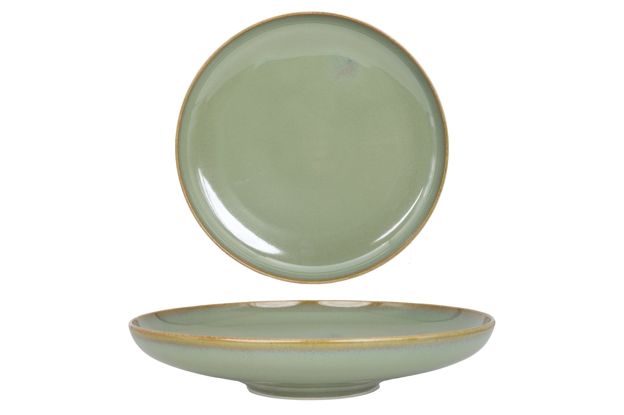 Sage Hygge Dinnerware Set - 24-Piece Ceramic Plates, Bowls & Mugs for Family Dining | Eco-Friendly Stoneware for Everyday Meals & Entertaining