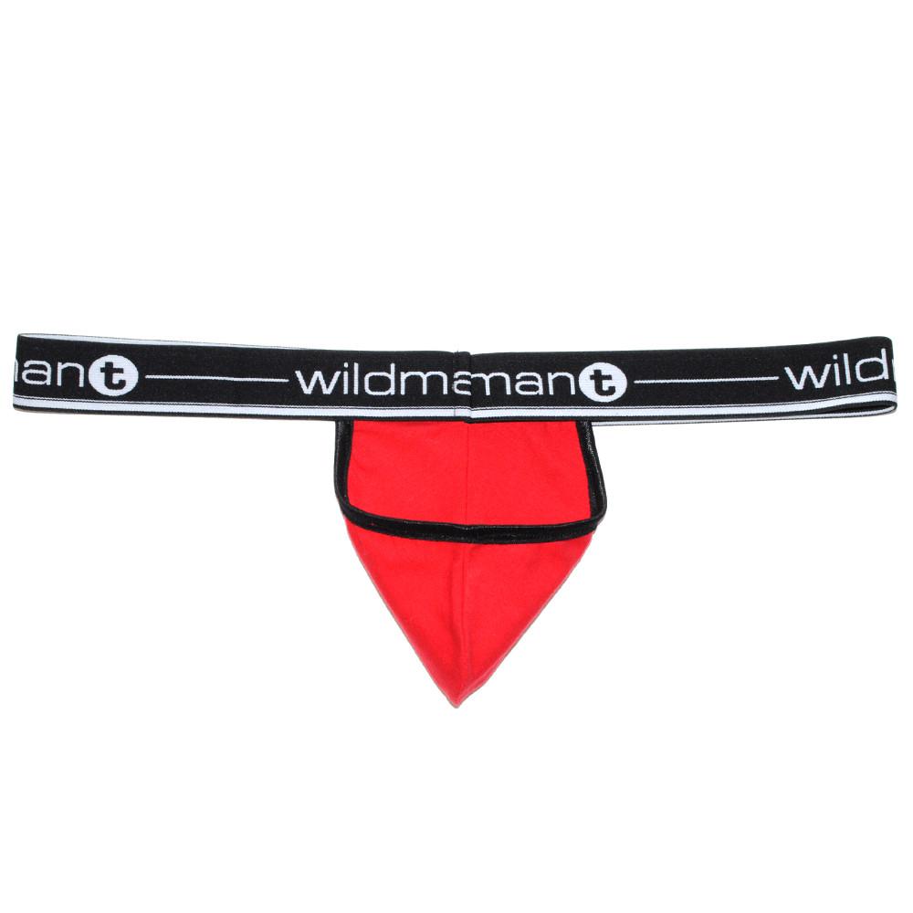 WildmanT Big Boy Pouch Strapless Jock Strap - Red Athletic Support Underwear for Men | Comfortable Gym, Running & Sports Wear
