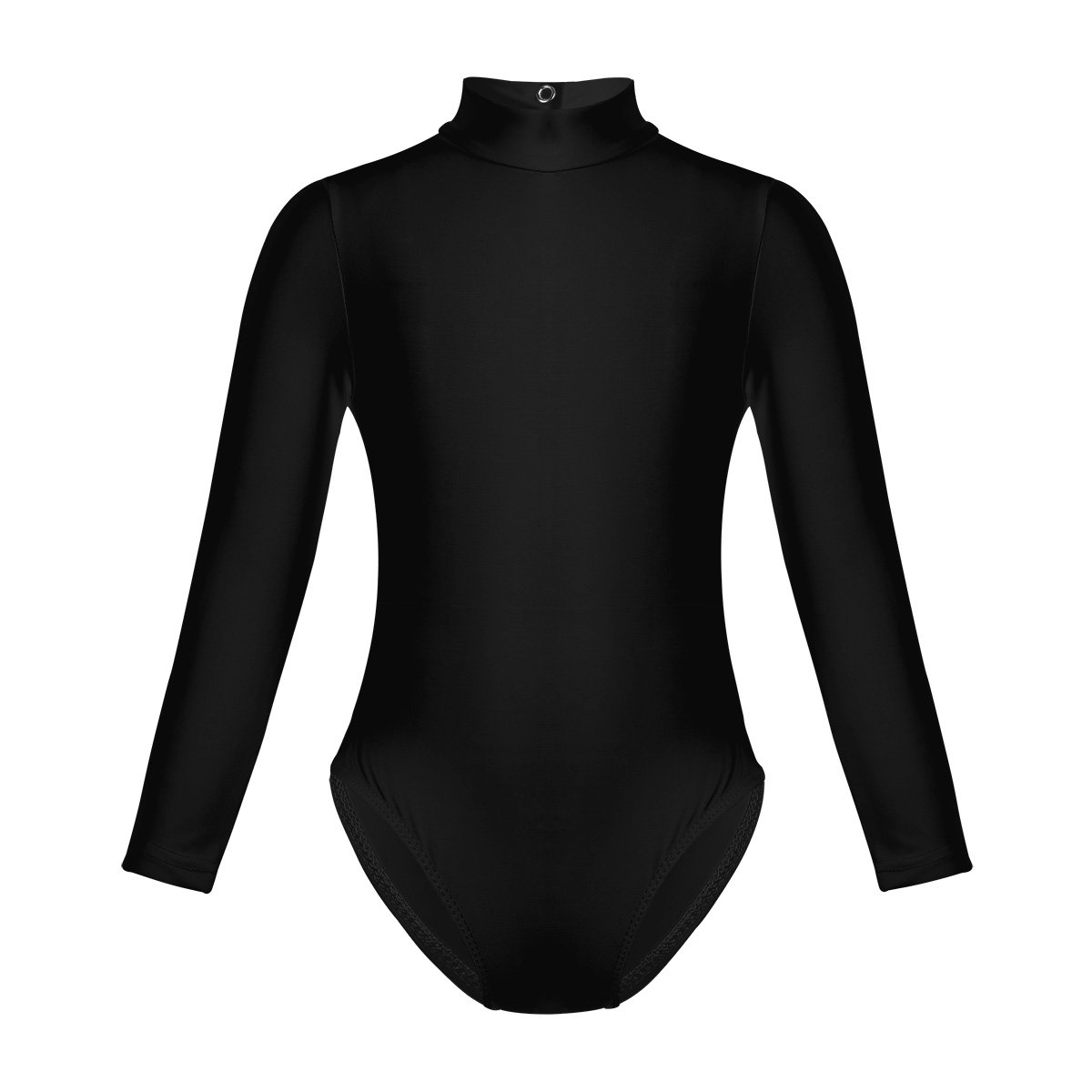 Freebily Girls Long Sleeves Glittery Metallic Gymnastics Leotard - Shiny Scale Dance Costume for Tumbling, Cheerleading, Ballet & Performance