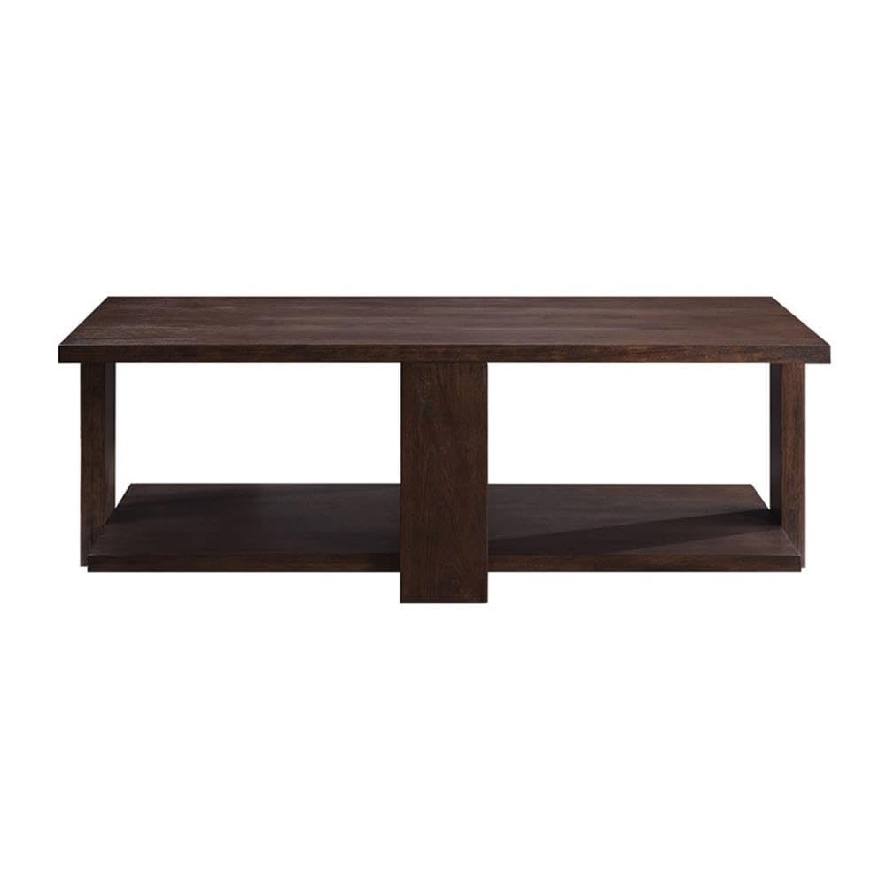 Acme Niamey Rectangular Cherry Wood Coffee Table with Lower Shelf - Perfect for Living Room, Lounge & Home Decor