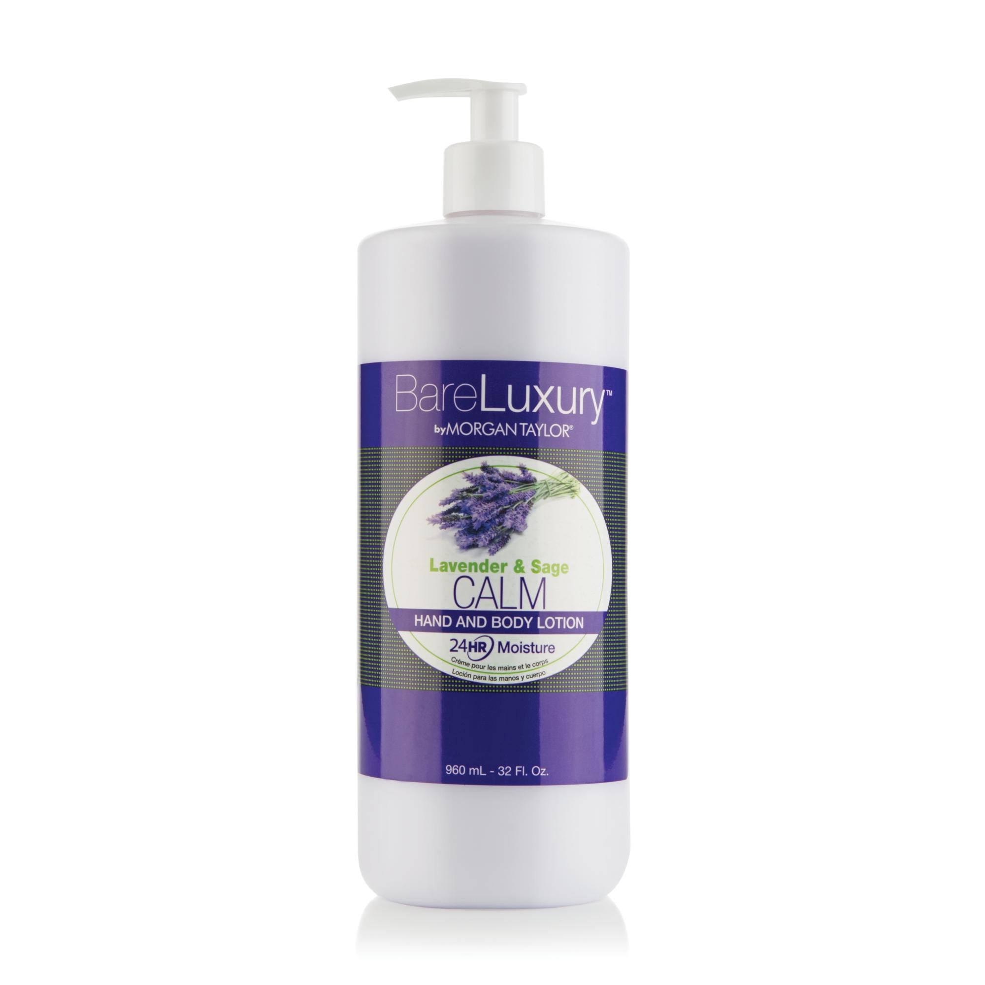 BareLuxury by Morgan Taylor - Calm Lavender & Sage Scented Body Lotion for Dry Skin | Relaxing Aromatherapy for Stress Relief & Better Sleep | Perfect for Spa Nights & Self-Care Routines