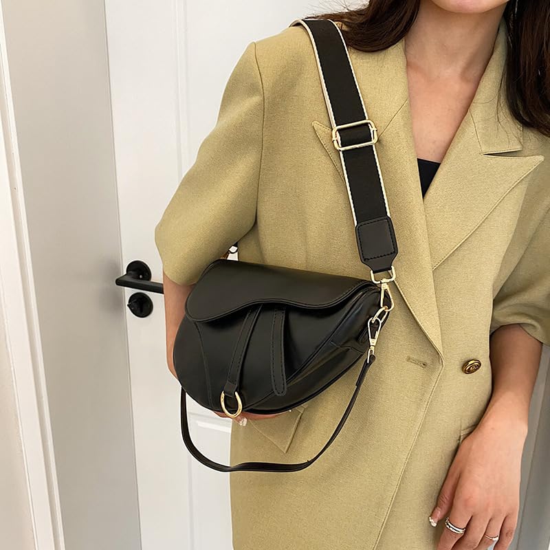 Trendy Women's Small Clutch Purse - Saddle Shoulder Bag, Underarm Handbag & Crossbody Satchel for Evening Parties, Date Nights & Daily Use