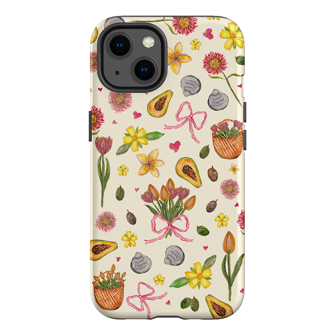 Elegant Bouquet & Bow Design Phone Case - Trendy Floral Pattern Protective Cover for iPhone & Samsung - Perfect for Weddings, Parties & Everyday Use