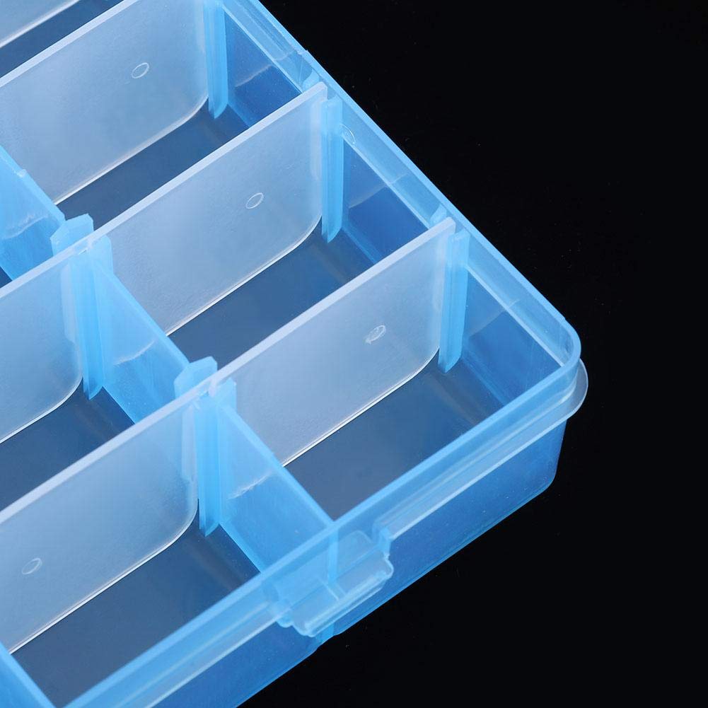 Asixx 36-Slot Rubber Band Storage Box - Plastic Organizer Case for Earrings, Hair Ties & Small Accessories - Home & Office Organization (Blue) - Perfect for Craft Rooms, Bathrooms & Vanity Tables