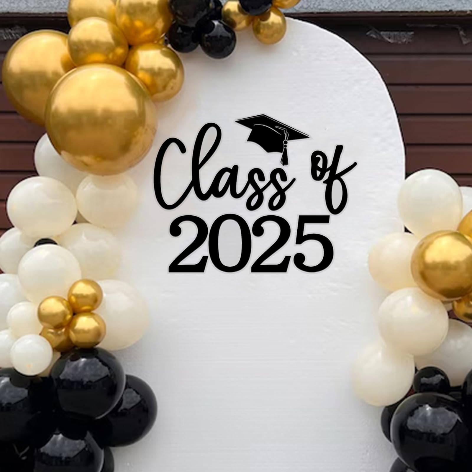 Class of 2025 Graduation Decal - Vinyl Balloon Arch Sign for Grad Party Decorations | Congrats Grad Party Supplies | Perfect for Class of 2025 Events, School Celebrations & Photo Backdrops