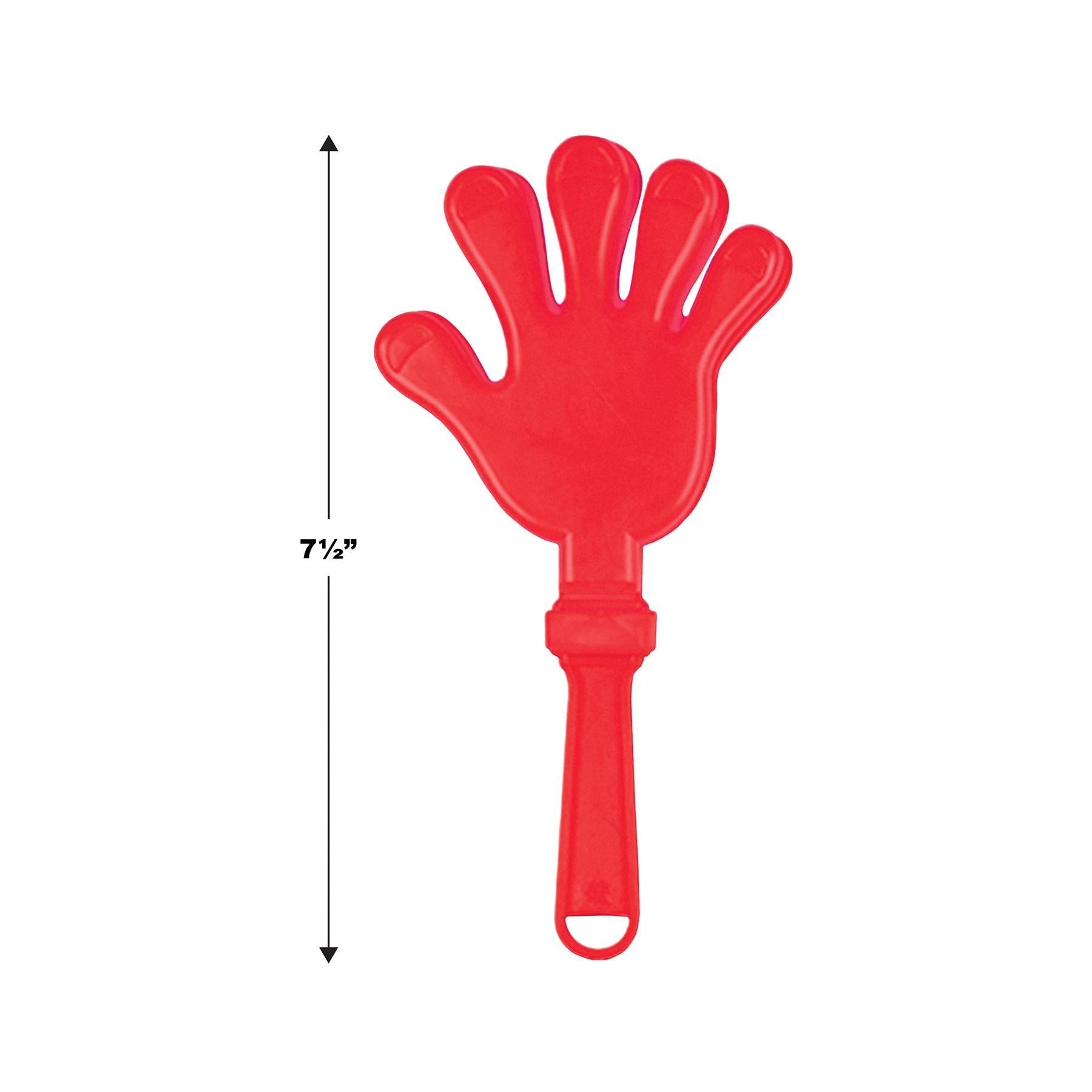 12 Pack Beistle Hand Party Clappers - Red Noise Makers for Cheering, Sporting Events & Celebrations - Perfect for Football Games, Birthday Parties & Parades