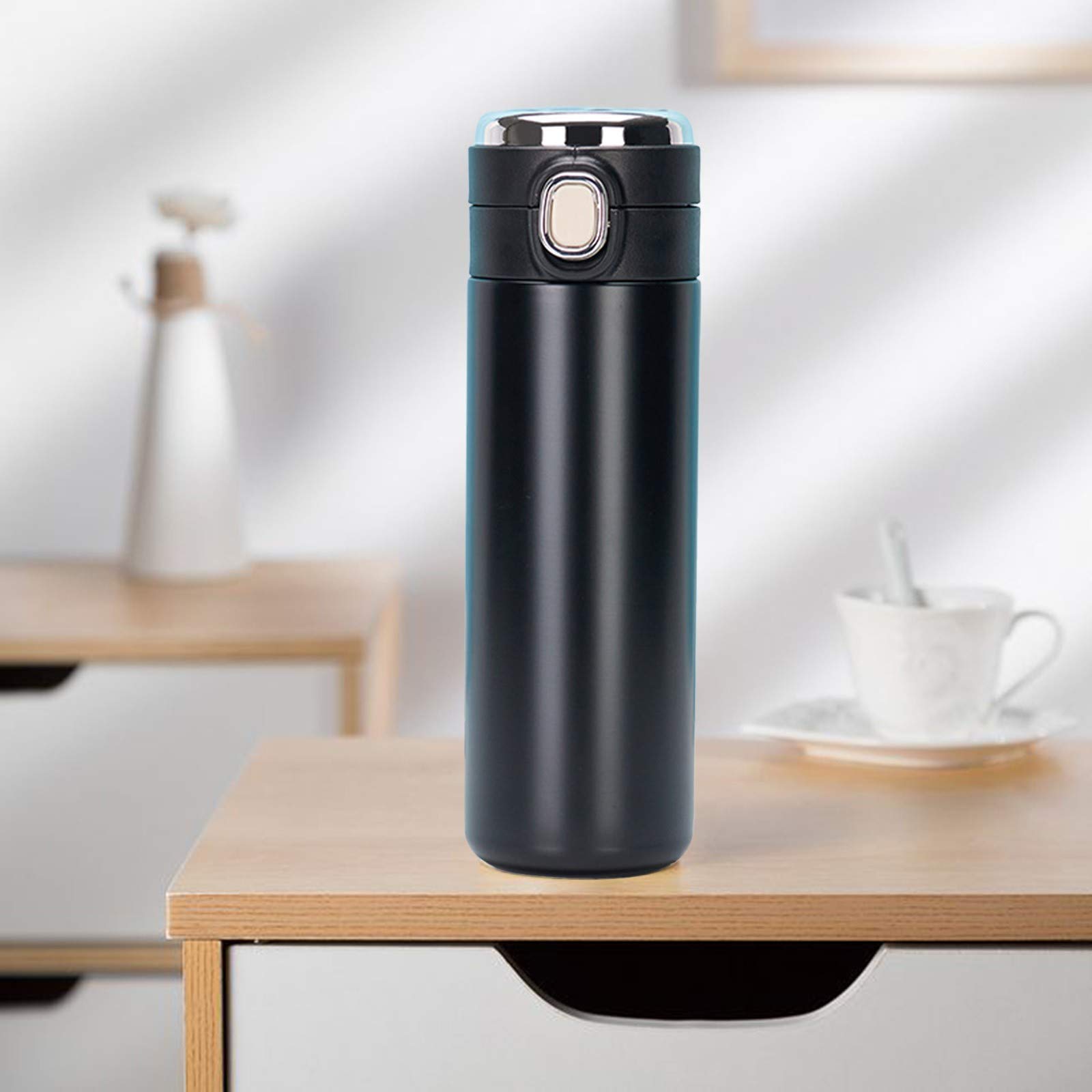 ZZCC Smart Stainless Steel Vacuum Insulated Water Bottle with LCD Temperature Display - BPA Free, Leak Proof Travel Mug for Hot & Cold Drinks - Perfect for Gym, Hiking, Office & Outdoor Activities