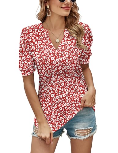 Red & White Floral