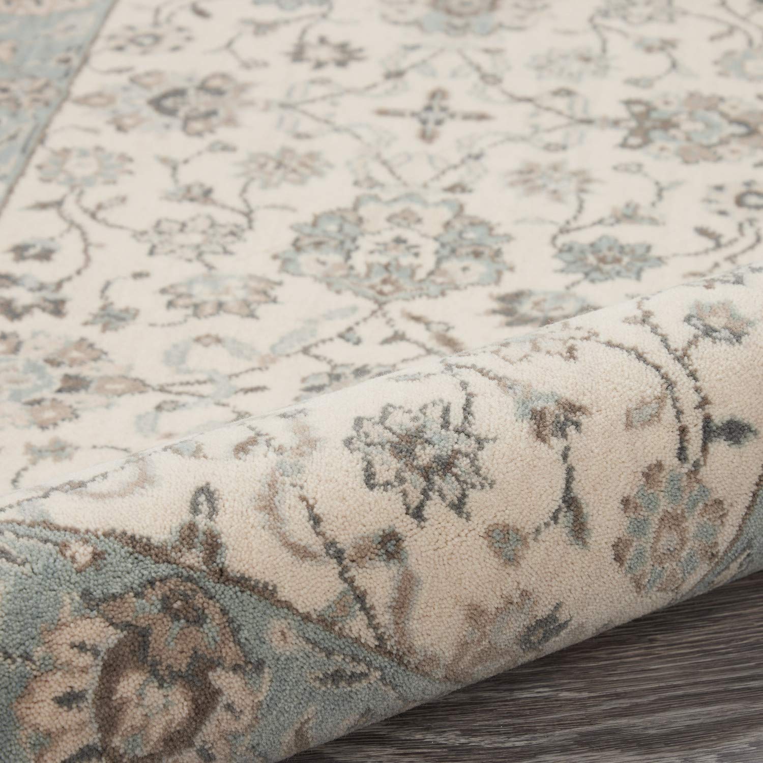 Nourison Living Treasures Persian Ivory/Aqua 2'6