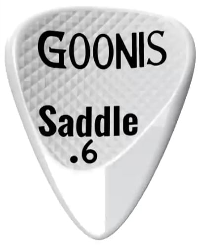 Goonis Saddle Guitar Picks 0.6mm - Professional Guitar Picks for Acoustic & Electric Guitars, Bass Picks with Unique Saddle Design for Better Grip - Perfect for Live Performances, Studio Recording & Practice Sessions
