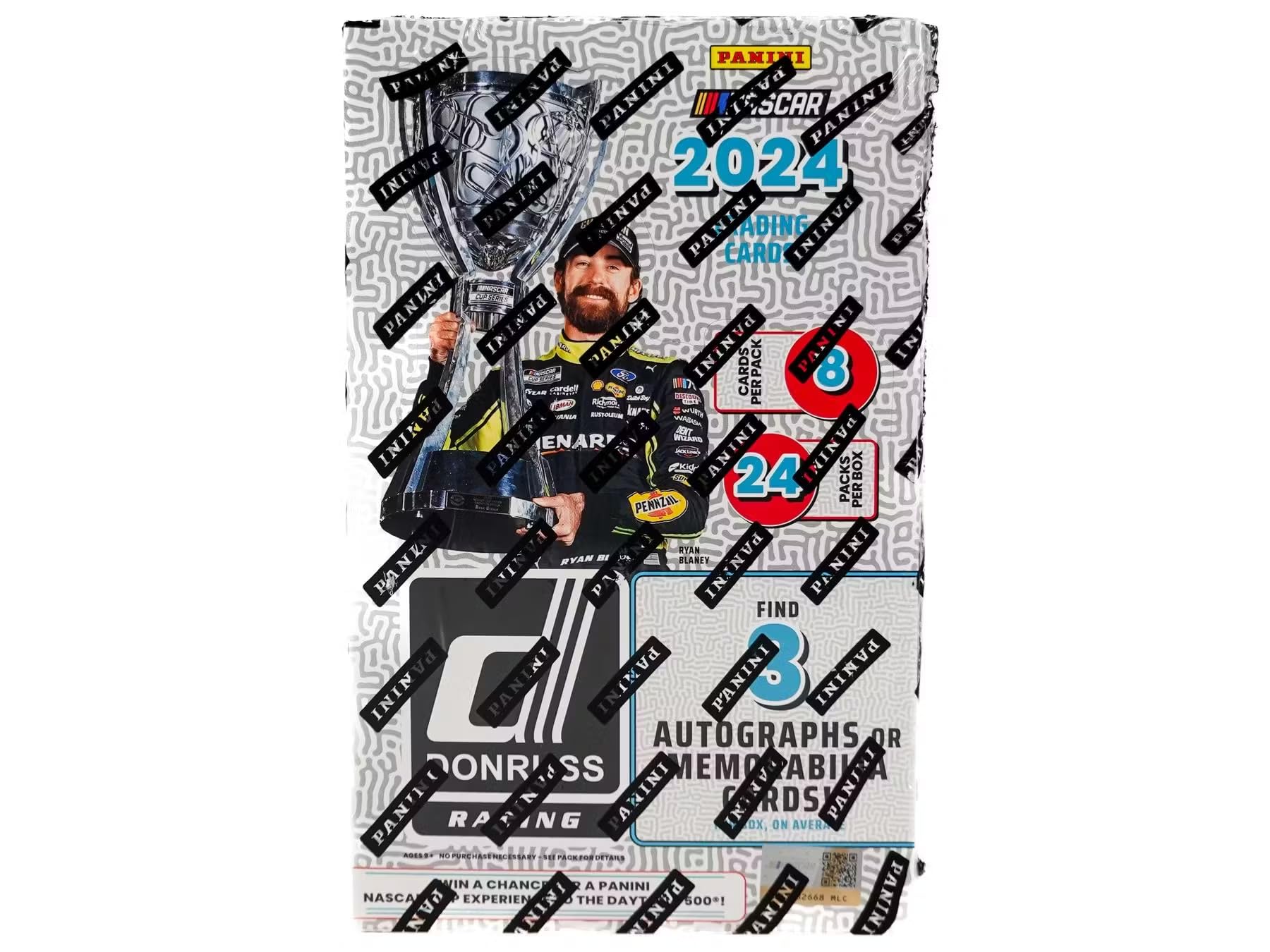 2024 Panini Donruss Racing Hobby Box - 3 Autographs or Memorabilia Cards per Box | NASCAR Collectibles for Trading Card Enthusiasts & Racing Fans - Perfect for Display, Trading, and Investment Collections