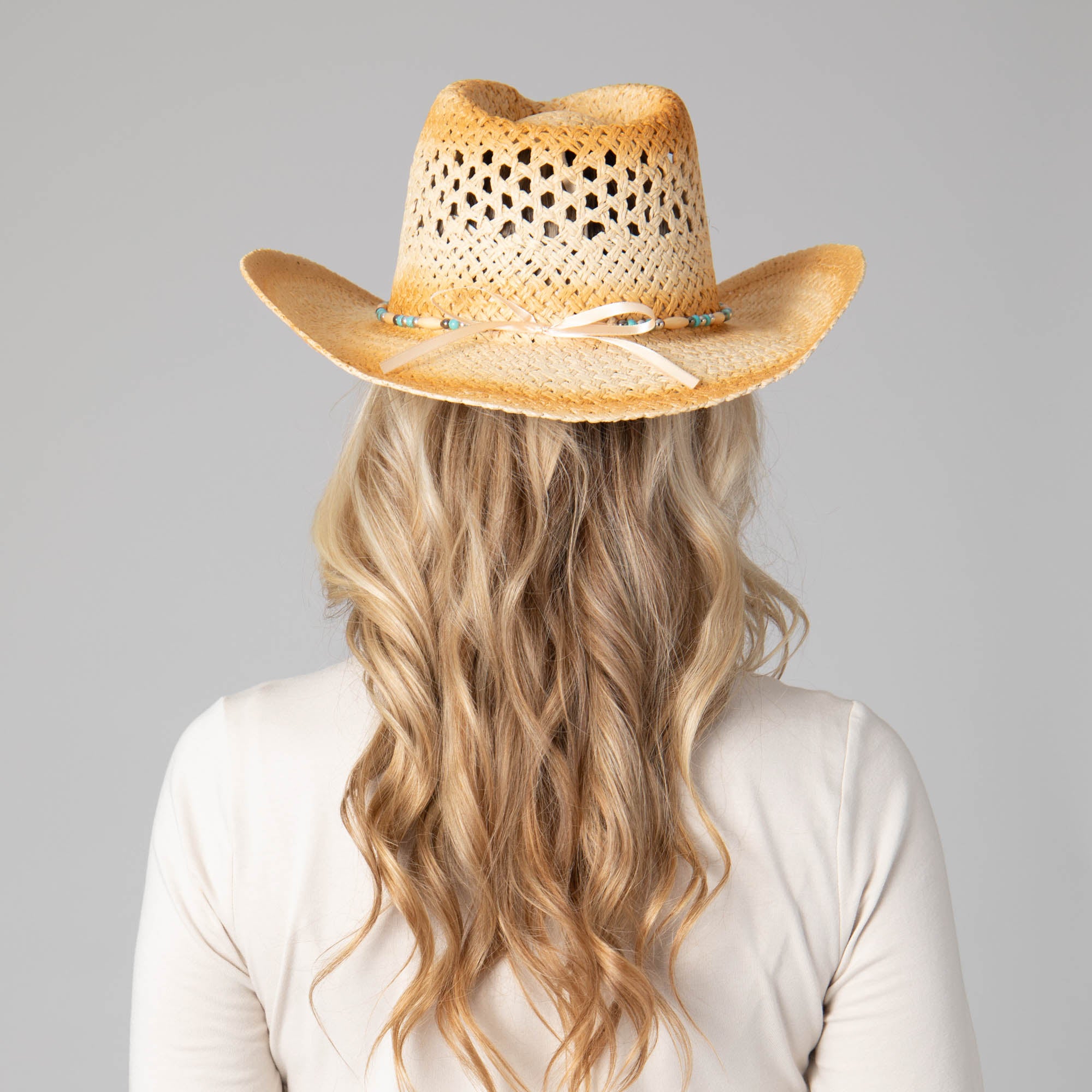 Kaia Women's Pinched Crown Cowboy Hat - Stylish Western Fashion Accessory for Rodeo, Country Music Festivals & Outdoor Adventures