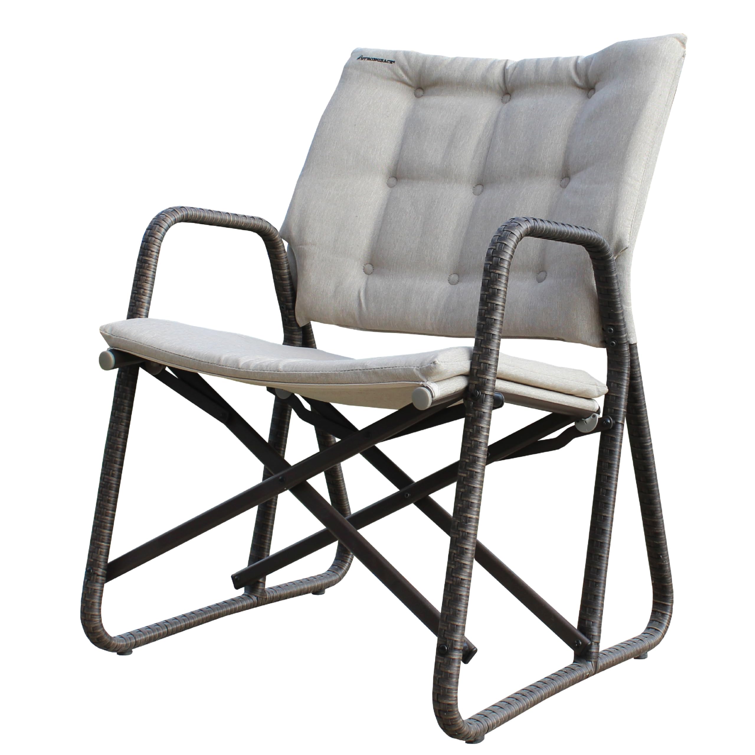 STRONGBACK Folding Patio Chair - Ergonomic Design for Back Pain Relief - 300 lb Weight Capacity - 21