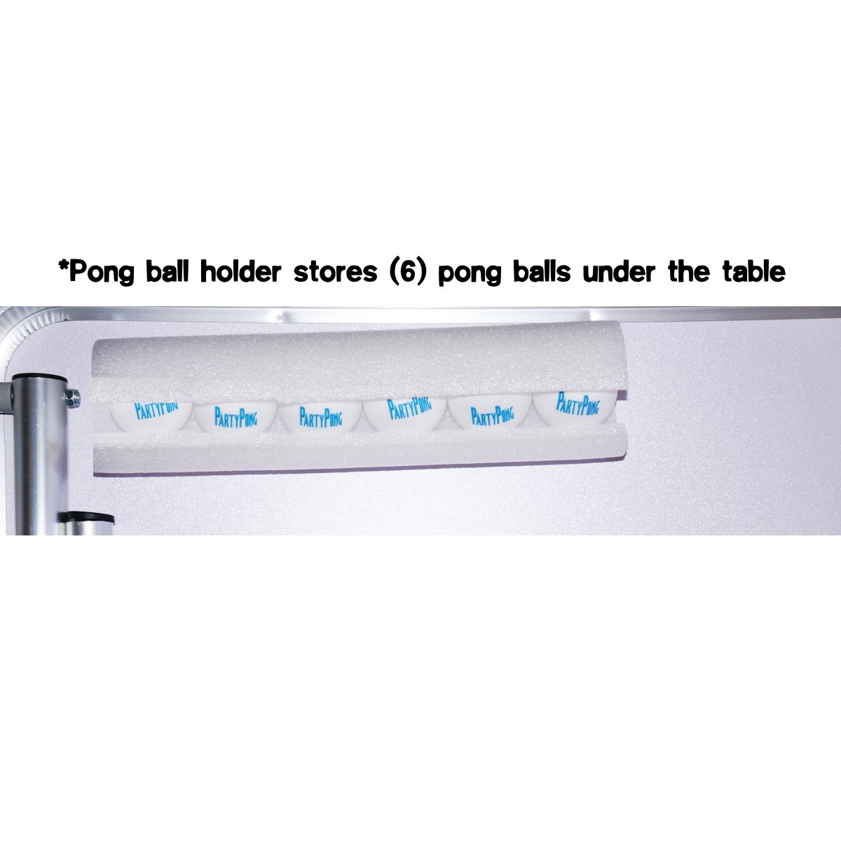 8-Foot Folding Portable Beer Pong Table with Optional Cup Holes & LED Lights - New Orleans Football Field Design - Perfect for Parties, Tailgating & Outdoor Games (Choose Your Model)
