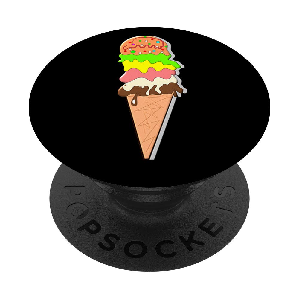 Best Ice Cream PopSockets Grip & Stand for iPhone, Samsung, iPad - Perfect for Summer, Beach & Travel Accessories