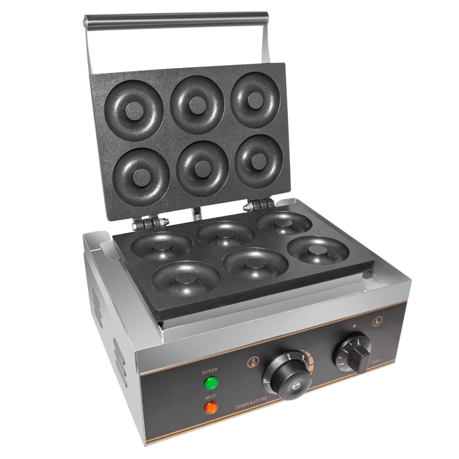 Mini Donut Maker Machine - 6 Round Electric Donut Baker for Home Use | 110V Non-Stick Donut Maker | Perfect for Breakfast, Parties & Kids Snacks