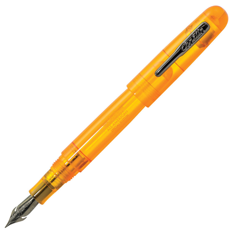 Conklin All American Demonstrator Fountain Pen - Special Eyedropper Edition in Vibrant Orange | Premium Writing Instrument for Calligraphy, Journaling & Gift Giving