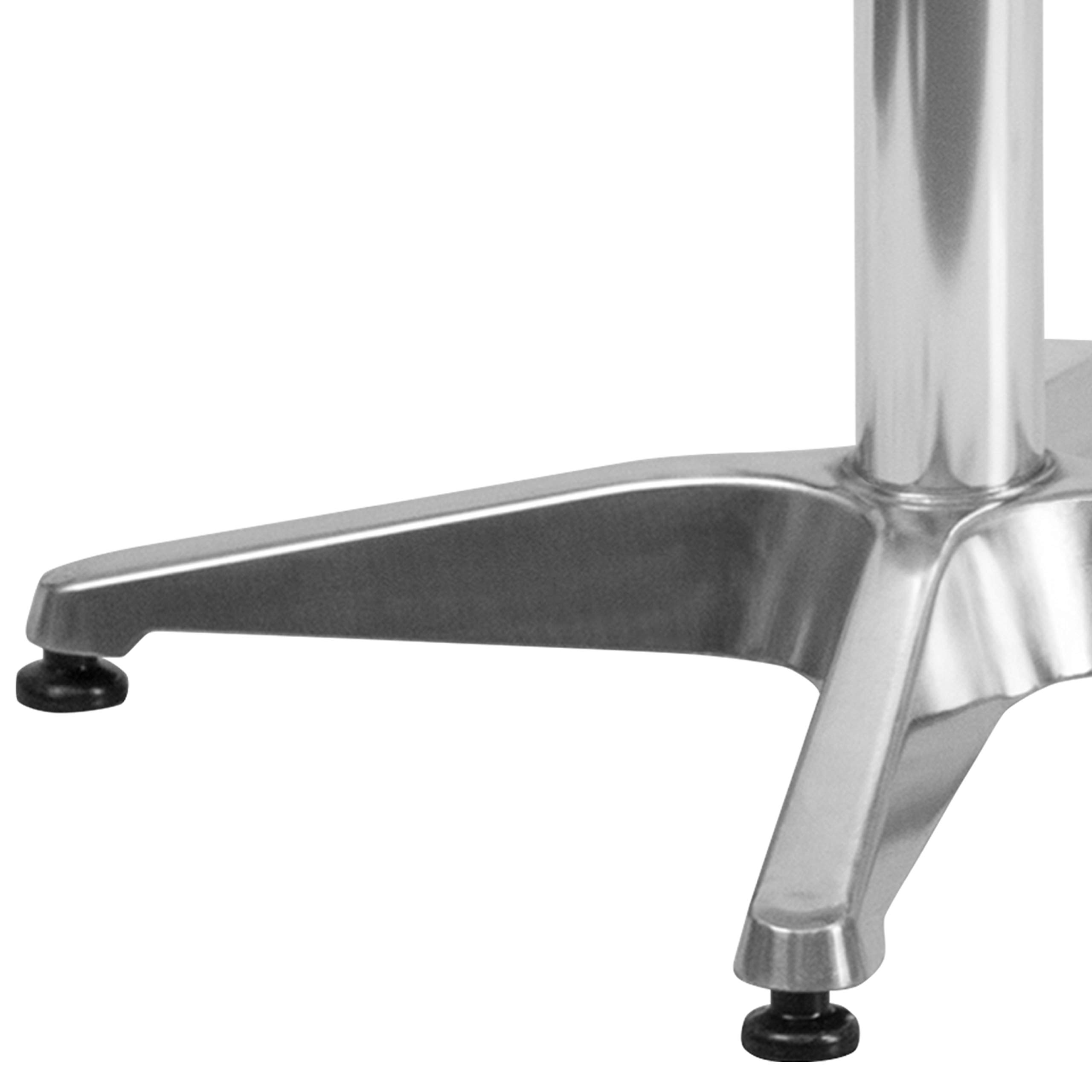 27.5 Inch Round Aluminum All-Weather Patio Dining Table - Perfect for Outdoor Entertaining, Backyard BBQs, and Indoor Kitchen Use