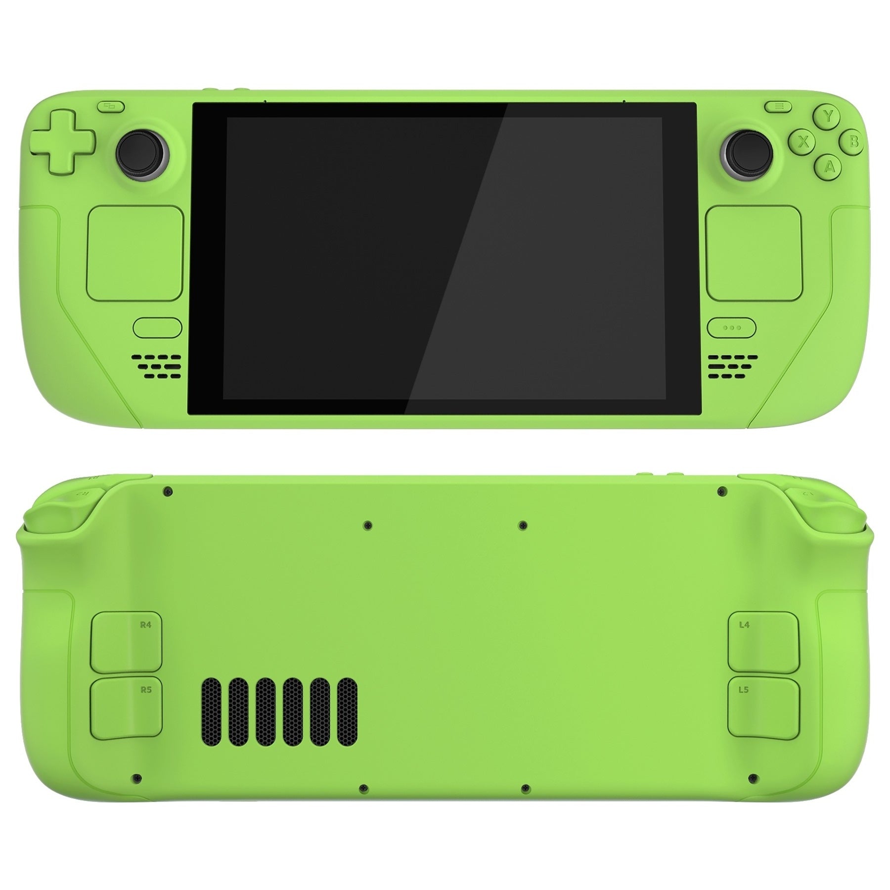 eXtremeRate Custom Full Set Shell with Buttons for Steam Deck LCD - Green Replacement Cover for Gaming | Perfect for DIY Mods & Console Protection