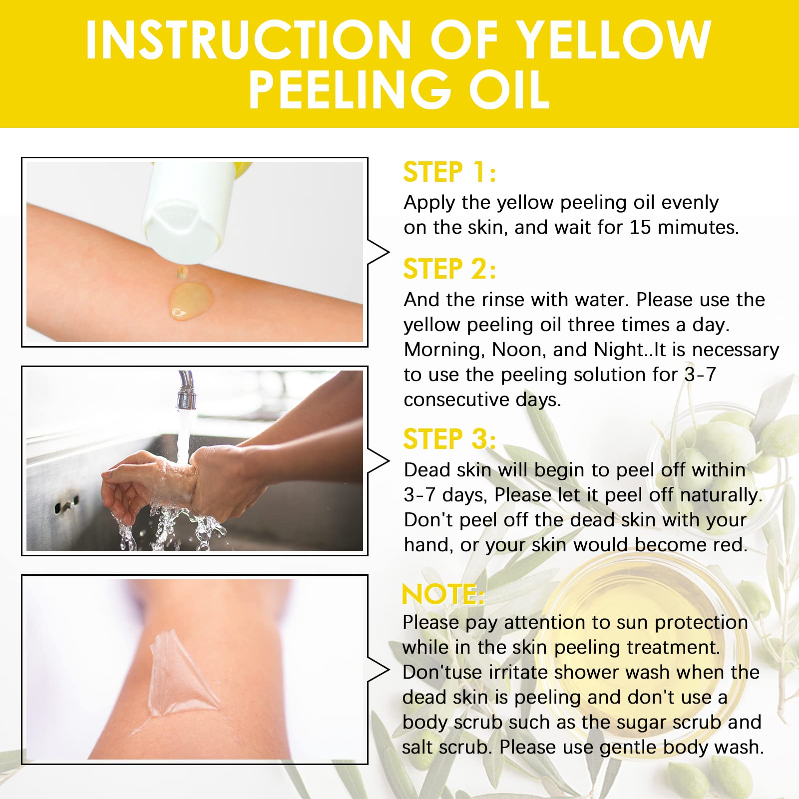 Strong Yellow Peeling Oil for Dark Skin - Extra Strength Chemical Exfoliant for Body, Hands & Feet - Dark Knuckle, Underarm & Toe Brightening Cream - Perfect for At-Home Spa Treatments & Skin Renewal