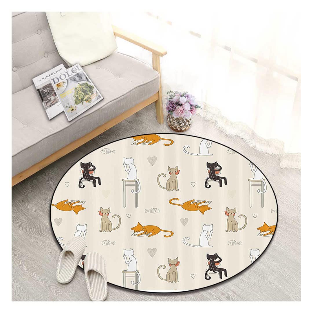 Non-Slip Round Area Rug 59