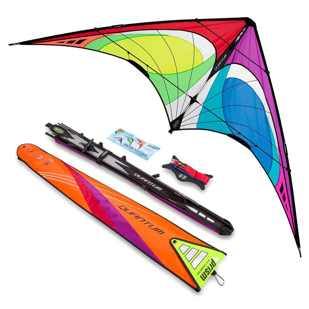 Prism Quantum 2.0 Stunt Kite - Professional Dual Line Kite for Adults & Kids - Colorful Spectrum Design - Perfect for Beach, Park & Outdoor Adventures