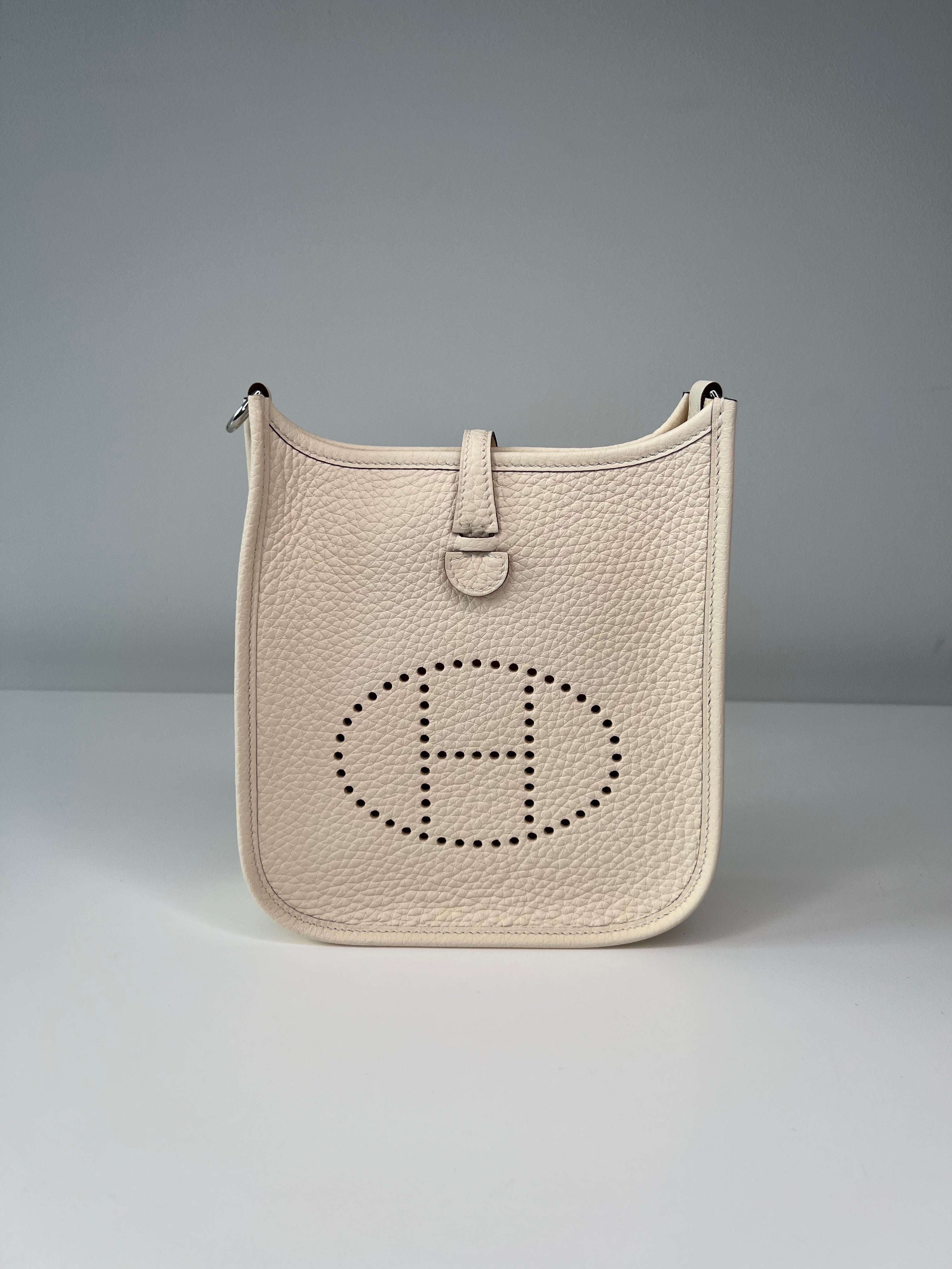 Hermès Mini Evelyne Nata Crossbody Bag - Luxury Leather Shoulder Purse for Women | Perfect for Everyday Use, Travel & Casual Outings
