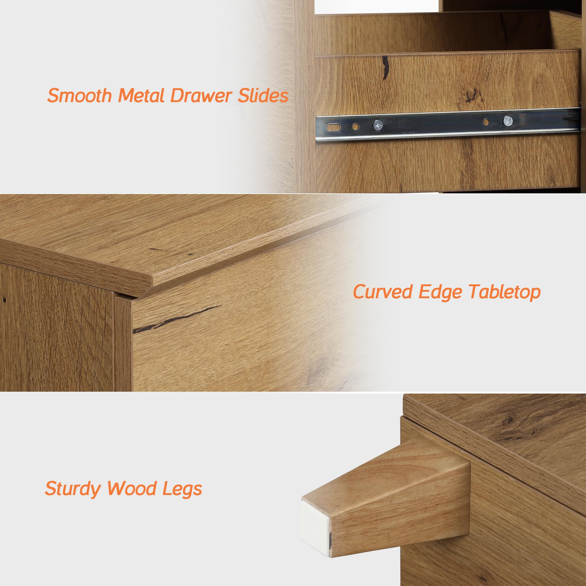 WAMPAT 3-Piece Dresser and Nightstand Set - 94.4