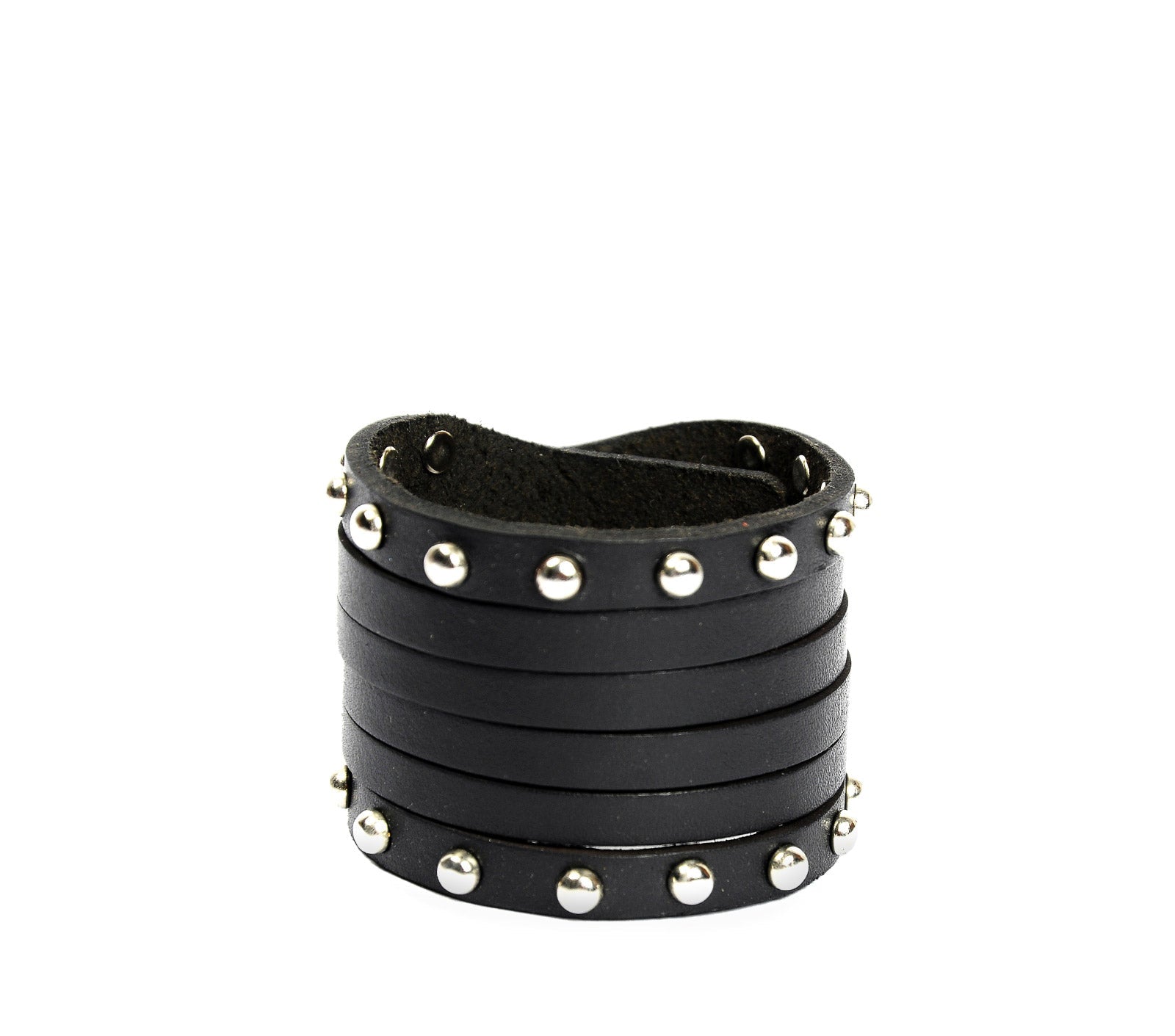 Studded Wristband for Women & Men - Punk Rock Fashion Bracelet - Adjustable Leather Cuff for Concerts, Parties & Gothic Style Accessories