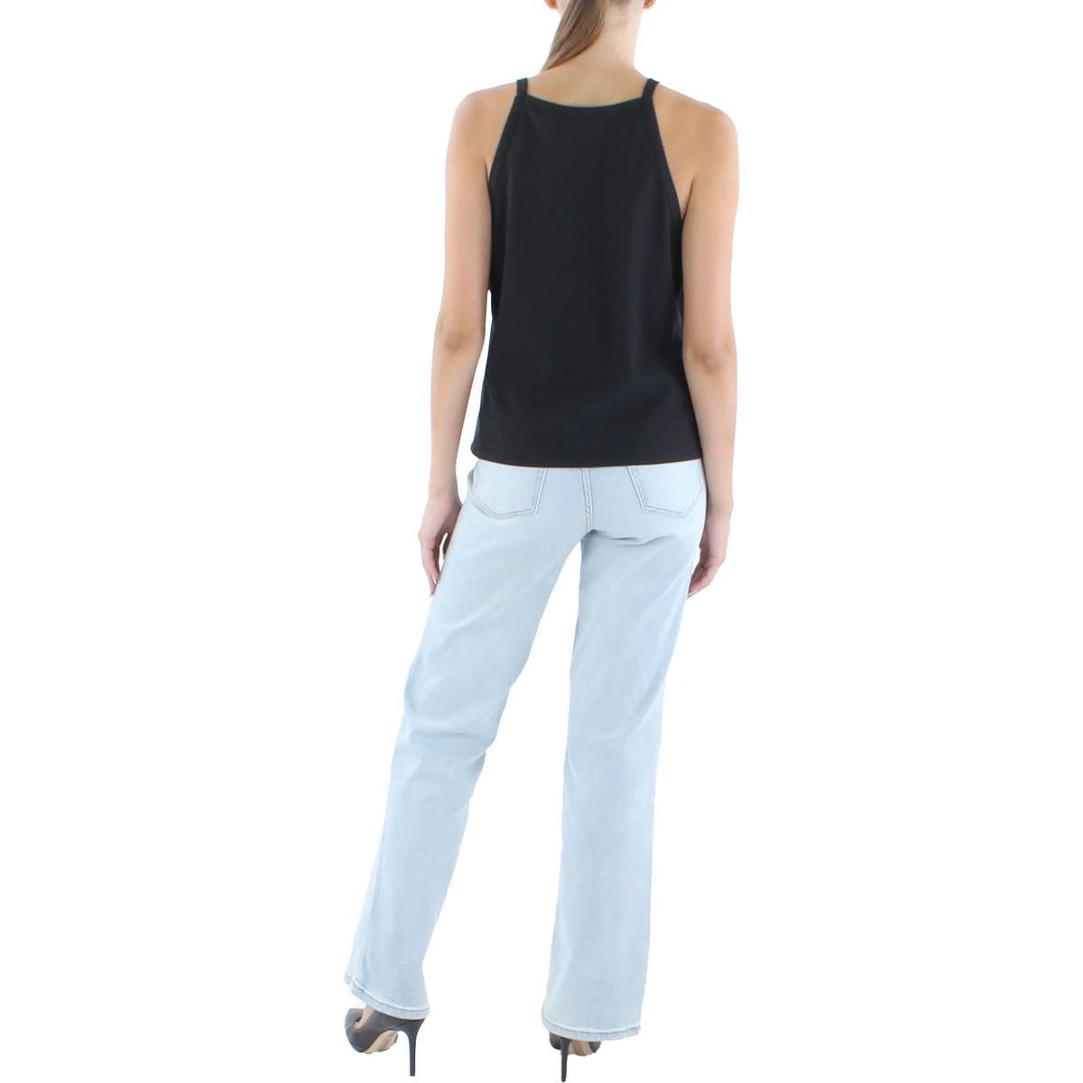 Theory Women's Cropped Halter Top - Summer Sleeveless Casual Blouse for Beach & Vacation Outfits | Perfect for Pool Parties, Date Nights & Weekend Getaways