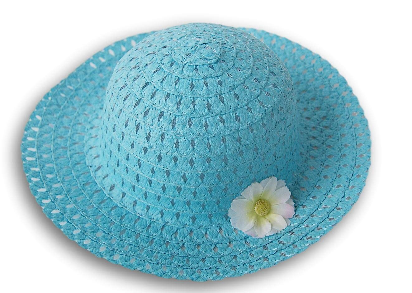 Easter Spring Straw Hat for Kids with Daisy Accent - 6.75