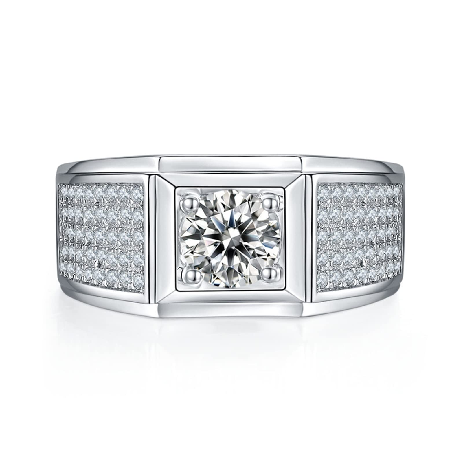 Gualiy Sterling Silver Wedding Bands & Engagement Rings - Micro Pave Cubic Zirconia Rings for Women Size 8-11.5 | Perfect for Bridal Jewelry, Anniversary Gifts & Special Occasions