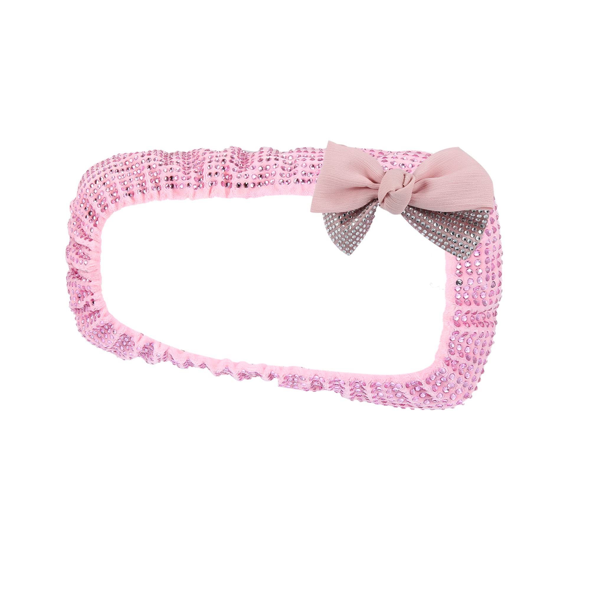 X AUTOHAUX Pink Faux Crystal Rhinestone Bow Knot Car Rear View Mirror Cover - Elegant Decorative Accessory for Women, Perfect for Daily Commute & Road Trips