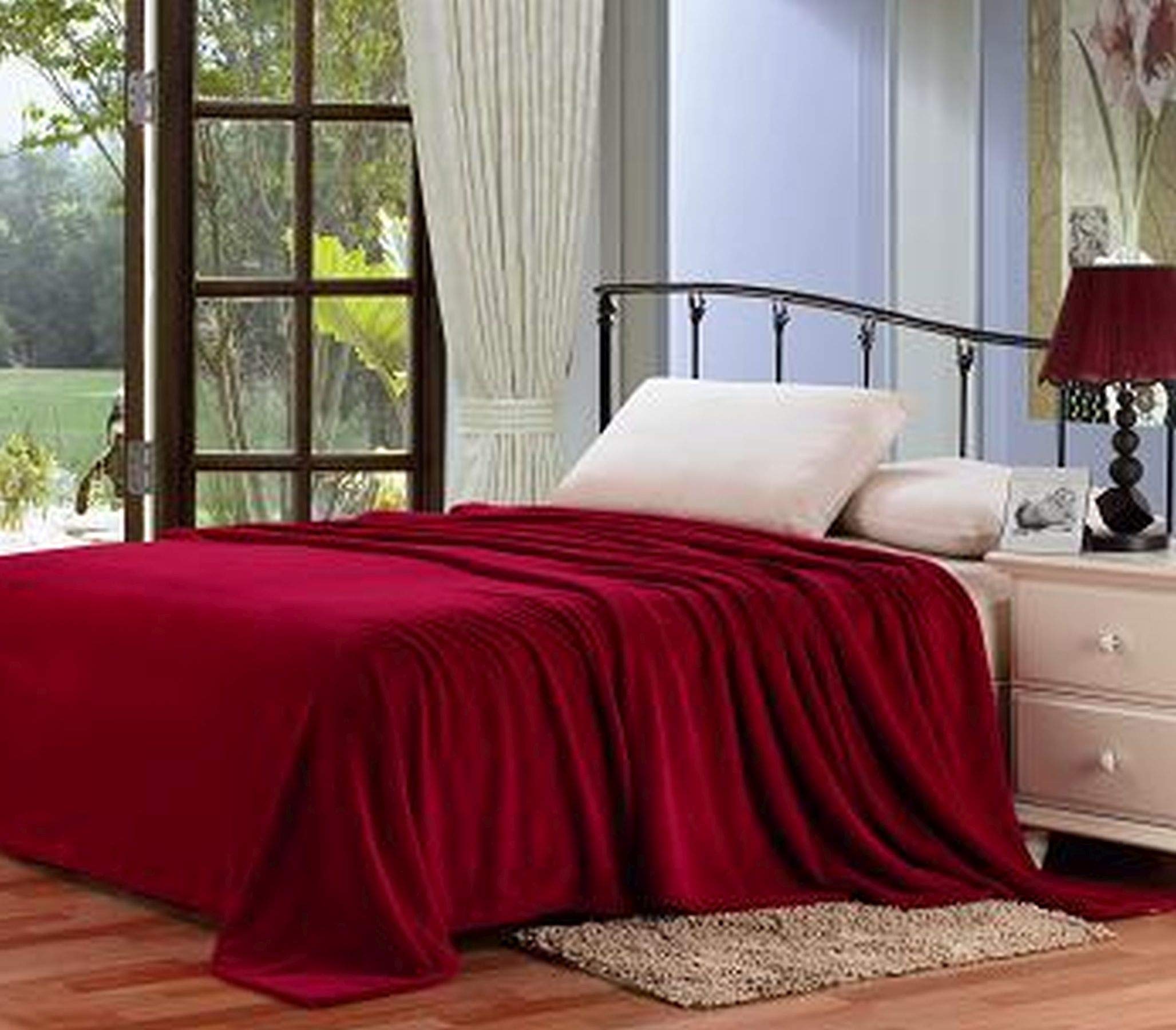 Soft & Cozy Solid Microplush Blanket for Bed, Couch & Travel - Ultra-Plush Home Essentials Throw for Winter Warmth & Comfort