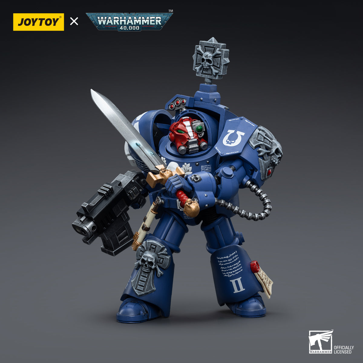 JOYTOY 1/18 Scale Warhammer 40K Ultramarines Terminators Action Figure Set (3-Pack) - Highly Detailed Collectible Miniatures for Tabletop Gaming & Display