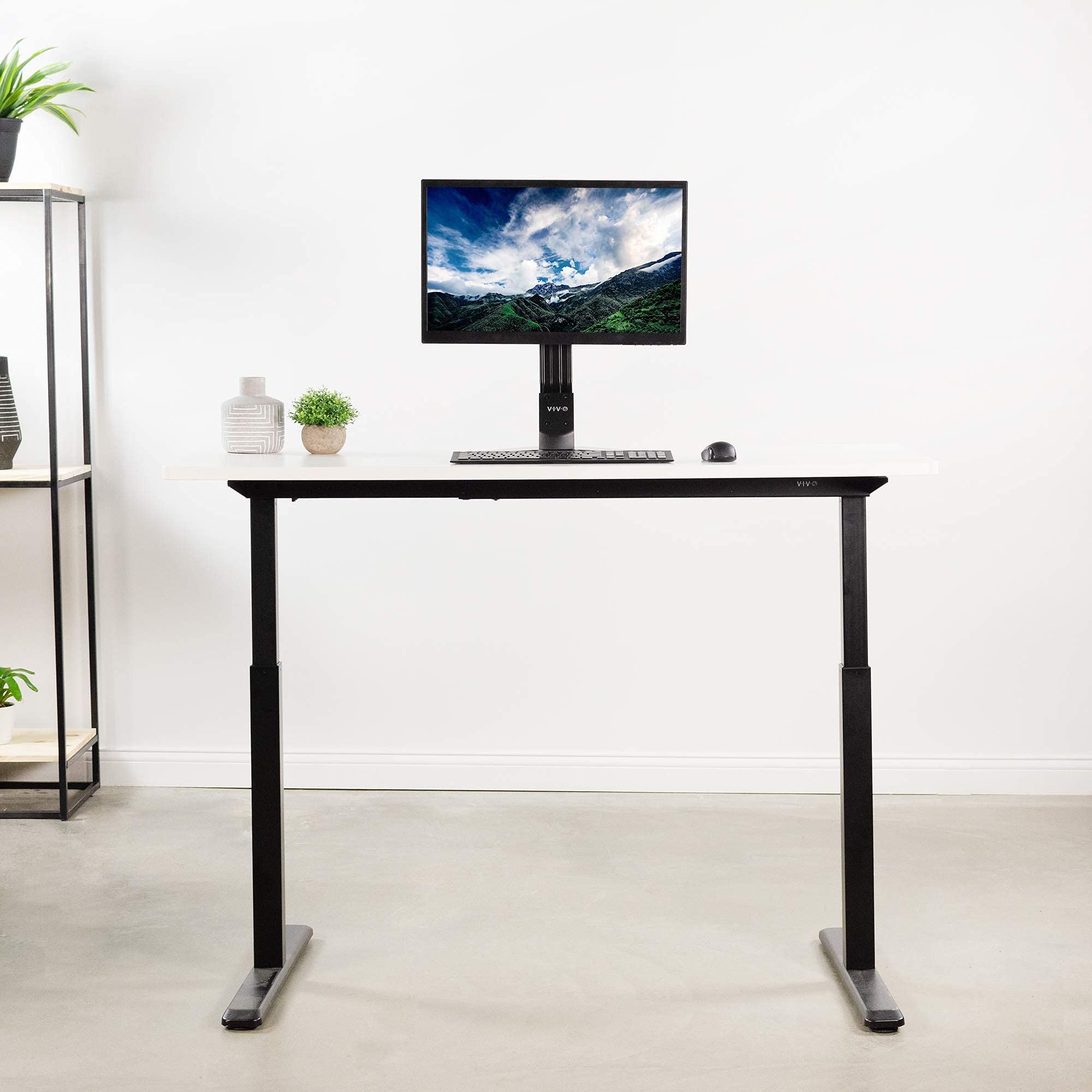60 x 24 Inch White Universal Table Top - Solid One-Piece Desk Surface for Adjustable Sit to Stand Home & Office Desk Frames | Perfect for Workspaces, Gaming Setups & Study Areas (DESK-TOP60W)